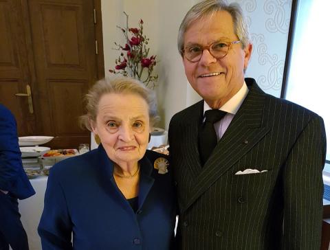 Madeleine Albright with Pepper de Callier